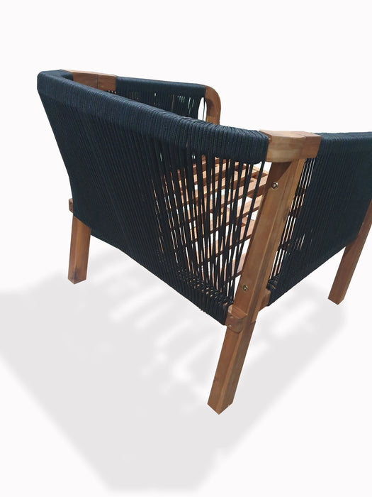 Outdoor Lounge Set - Woodlands 5 Seat - single sofa back cushionless