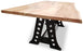 Recycled Acacia Wood Industrial Dining Table - Bare Outdoors