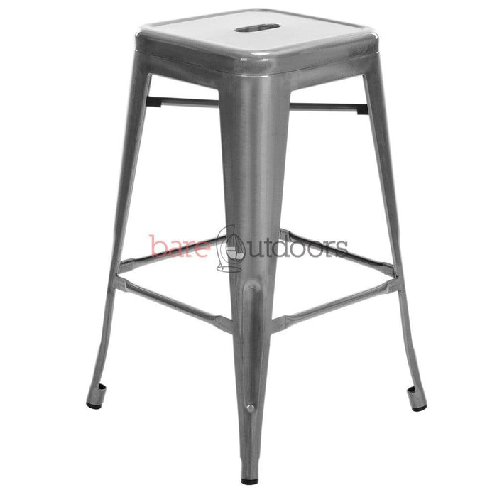Replica Tolix Bar Stool 66cm - Galvanized - Bare Outdoors