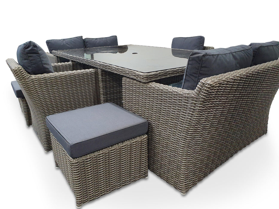 Palermo 8 Seat Outdoor Dining Setting - Bare Outdoors