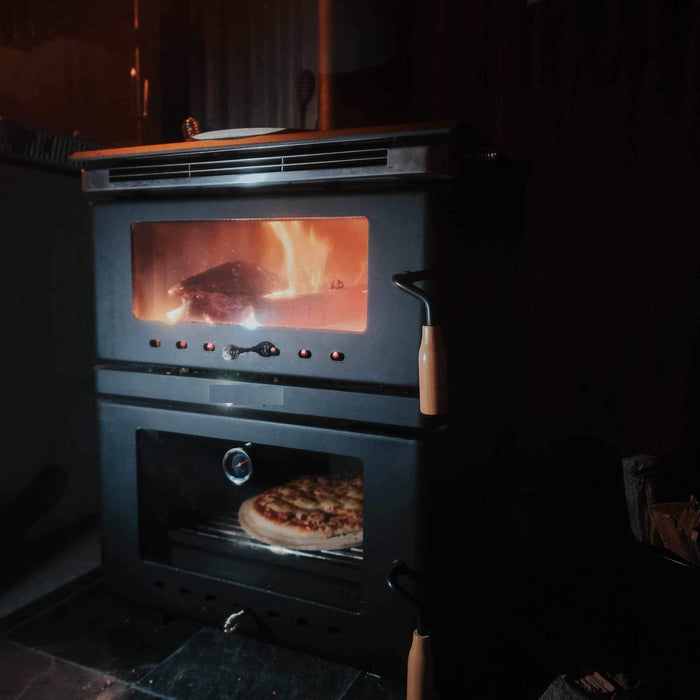Wood  Heater Heavy Duty Steel & Cast Iron Bakers Oven Cook Top 7