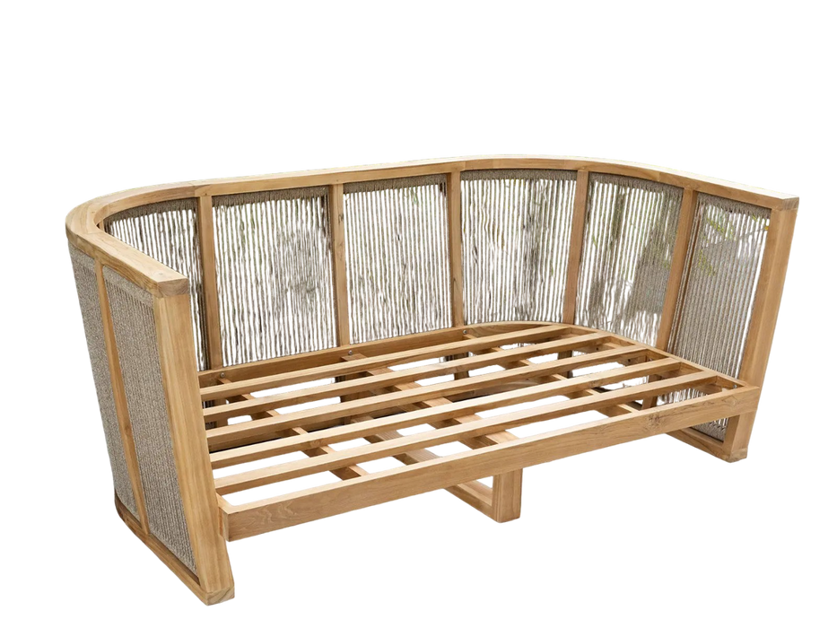 Corfu 4 Seat Timber & Rope Outdoor Lounge