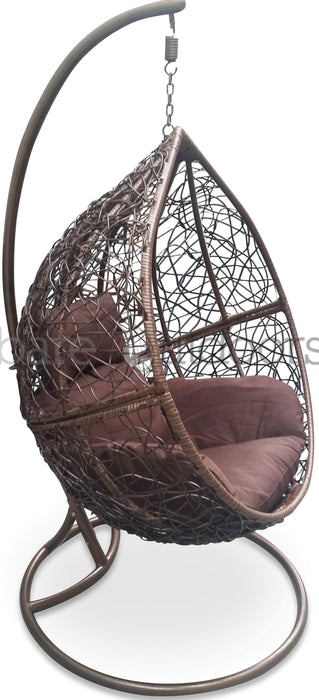 Outdoor Hanging Ball Chair - Chocolate Brown - Bare Outdoors