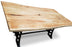 Recycled Acacia Wood Industrial Dining Table - Bare Outdoors