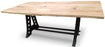 Recycled Acacia Wood Industrial Dining Table - Bare Outdoors