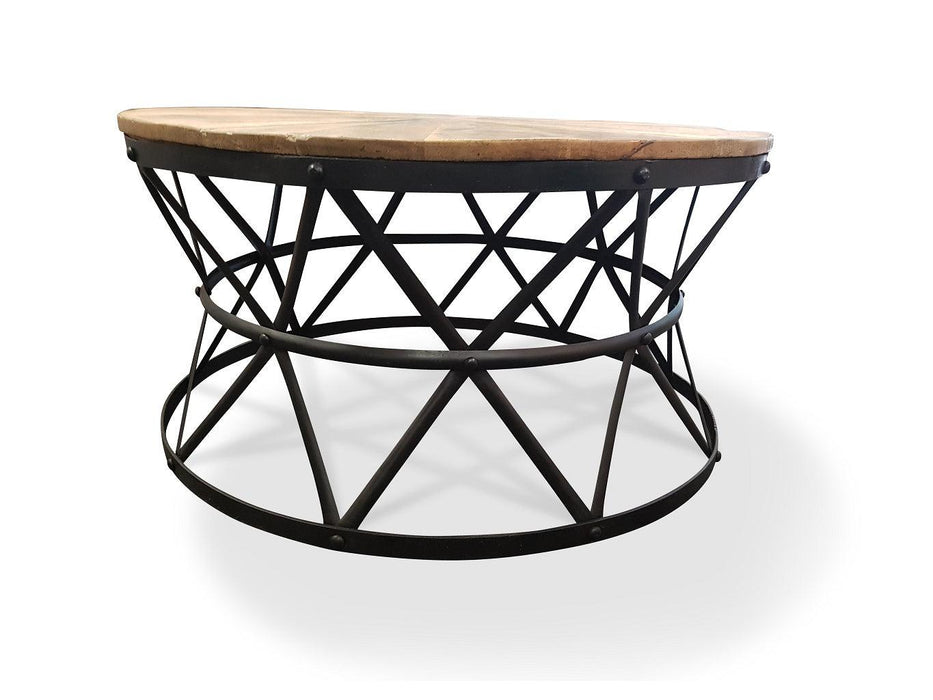 French Provincial Cast Iron Round Coffee Table - Bare Outdoors