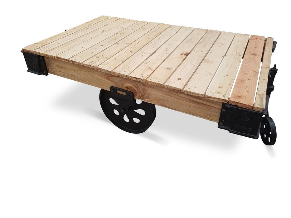 Argo 2.0 Industrial Coffee Table on Wheels - Bare Outdoors