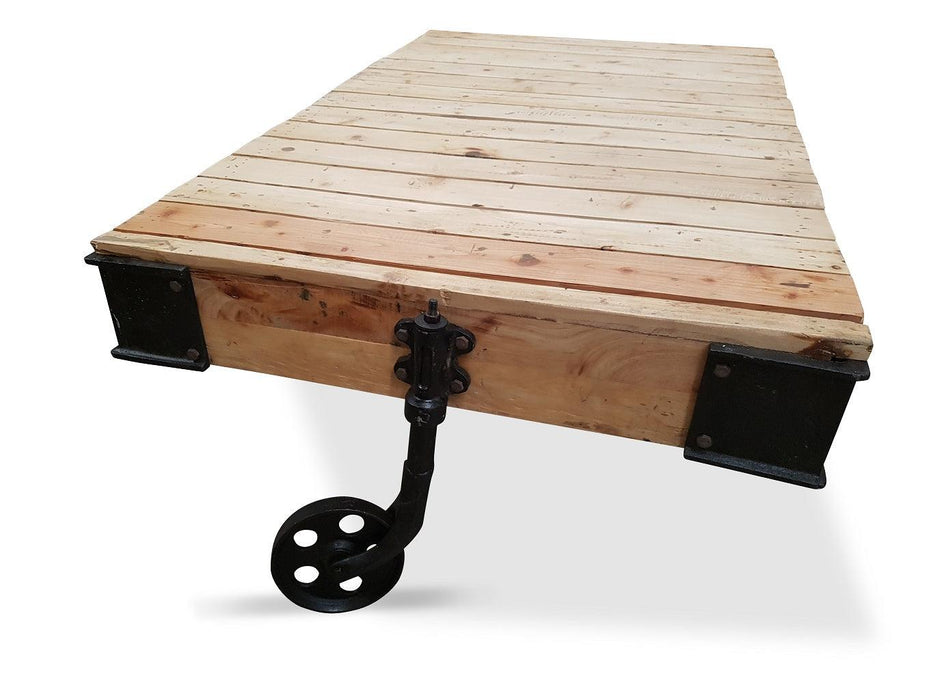 Argo 2.0 Industrial Coffee Table on Wheels - Bare Outdoors