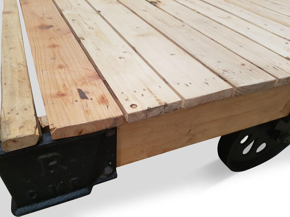 Argo 2.0 Industrial Coffee Table on Wheels - Bare Outdoors