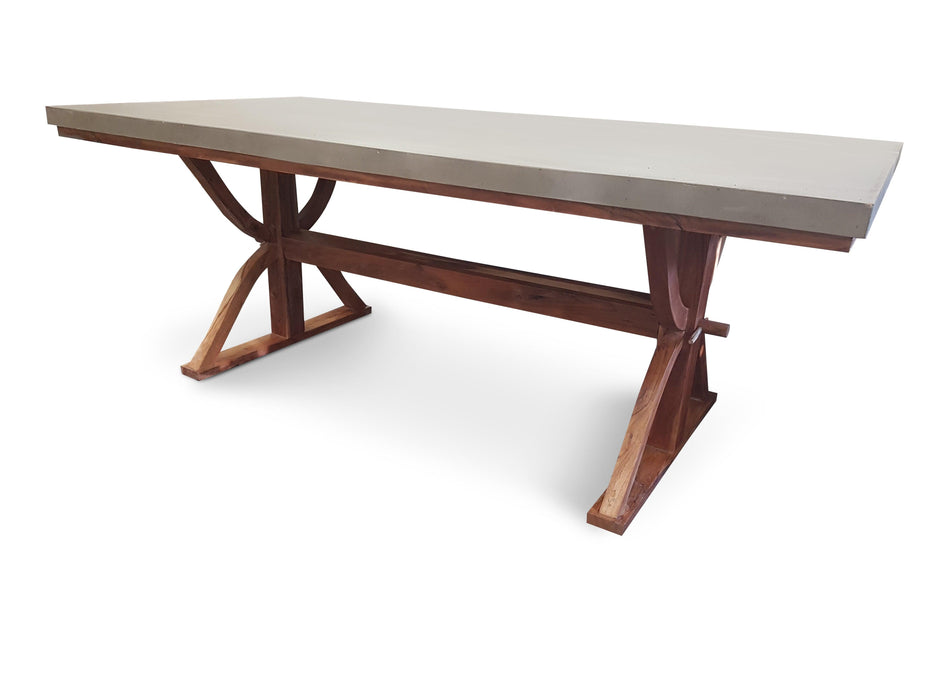 Industrial Faux Concrete Outdoor Dining Table - Bare Outdoors