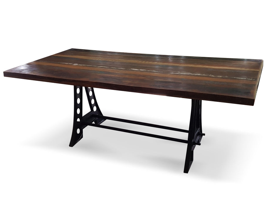 Recycled Boatwood Industrial Dining Table - Bare Outdoors