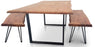 Chilson Table and Bench Set Large - Acacia Wood - Bare Outdoors