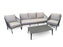 Velessaru 5 Seat Aluminium & Rope Lounge Suite - Bare Outdoors