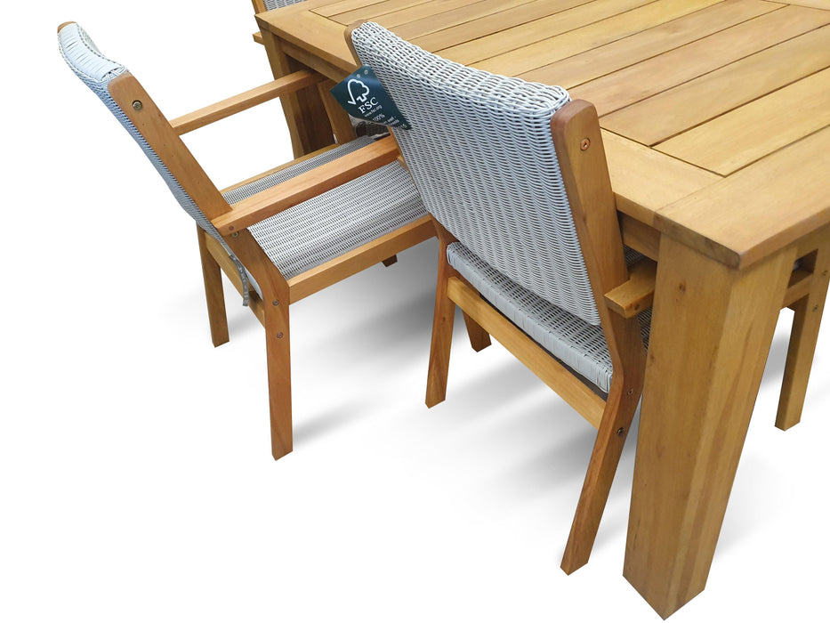Coral 8 Seat Sqaured Outdoor Dining Setting - Bare Outdoors