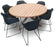 Sorrento 6 Seat Round Dining Setting - Bare Outdoors