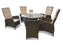 Madagascar 6 Seat Reclining Outdoor Dining Setting - Bare Outdoors