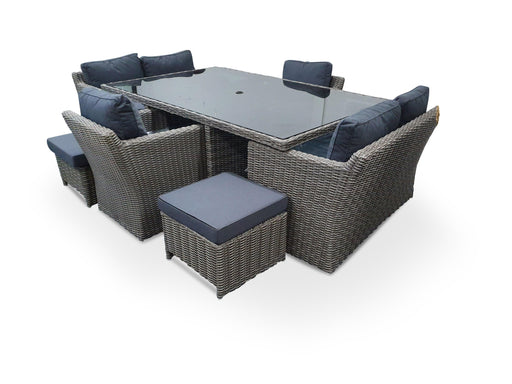 Palermo 8 Seat Outdoor Dining Setting - Bare Outdoors