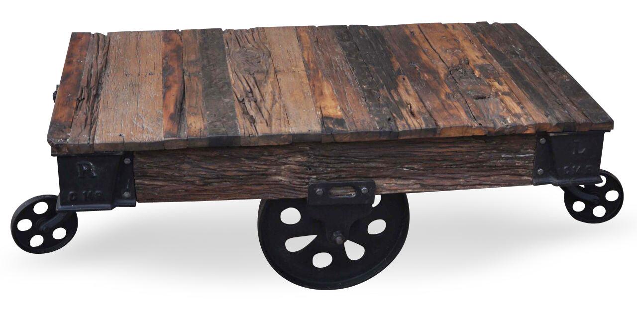 Montreal Vintage Railway Sleeper Timber Coffee Table - Bare Outdoors