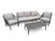 Velessaru 5 Seat Aluminium & Rope Lounge Suite - Bare Outdoors