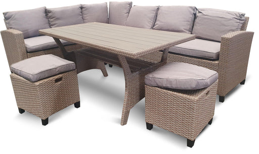 Tulum 8 Seat Outdoor Lounge & Dining Setting - Bare Outdoors