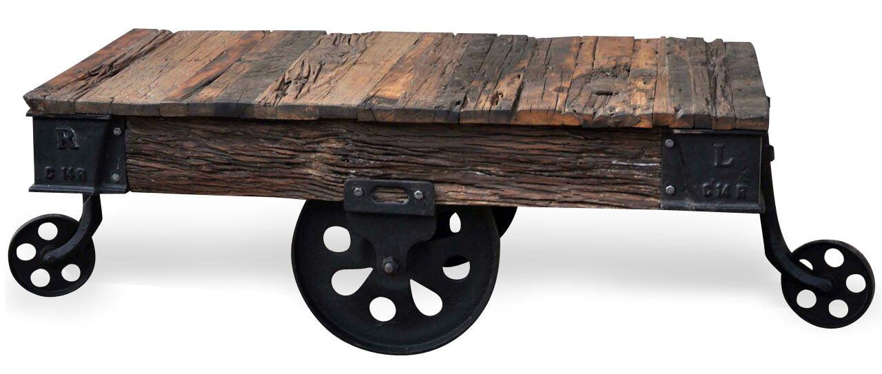 Montreal Vintage Railway Sleeper Timber Coffee Table - Bare Outdoors