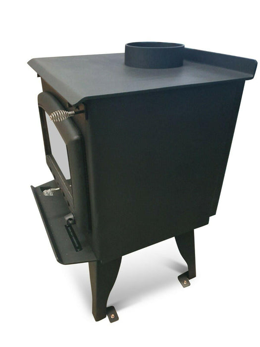 Freestanding Heavy Duty Steel & Cast Iron Wood Heater - Bare Outdoors