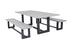 Jervis Outdoor Concrete Outdoor Dining Setting - Bare Outdoors