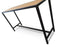 Axel Aluminium Matte Black Bar Table Slatted Teak Top - Bare Outdoors