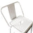 Replica Tolix Bar Stool Low Back - High Stool Chair 75cm - White - Bare Outdoors