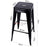 Replica Tolix Bar Stool 75cm - Black - Bare Outdoors
