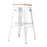 Replica Tolix Bar Stool 75cm - Timber Seat - White - Bare Outdoors