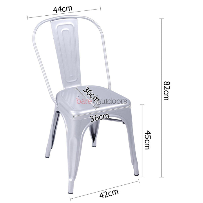 Replica Tolix Premium Chair - Silver - Bare Outdoors