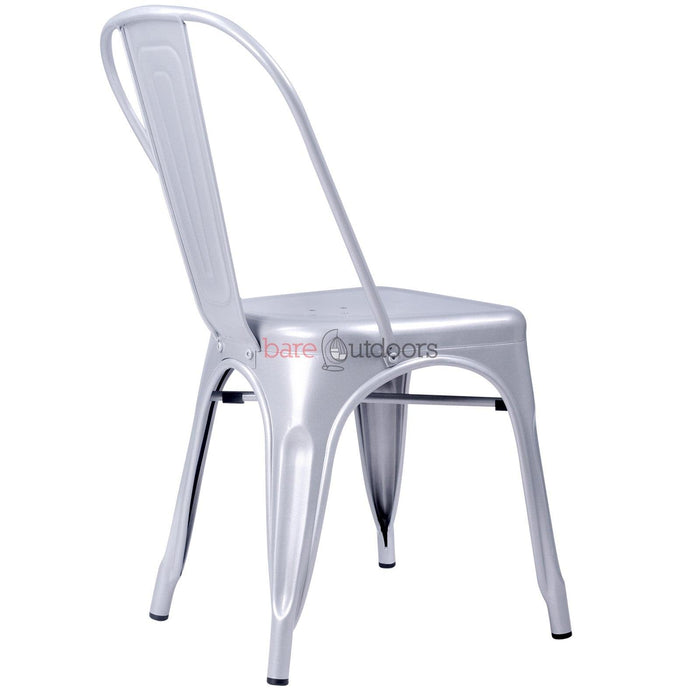 Replica Tolix Premium Chair - Silver - Bare Outdoors
