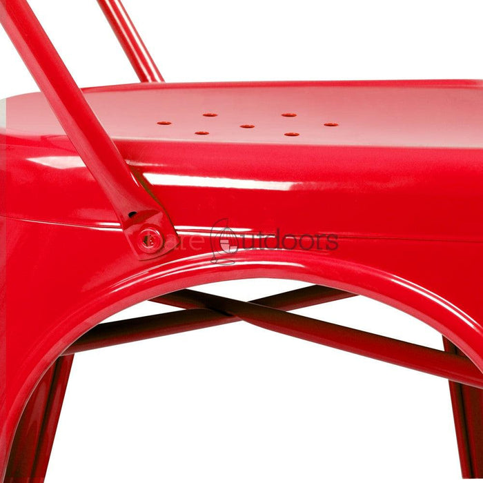 Replica Tolix Premium Chair - Red - Bare Outdoors