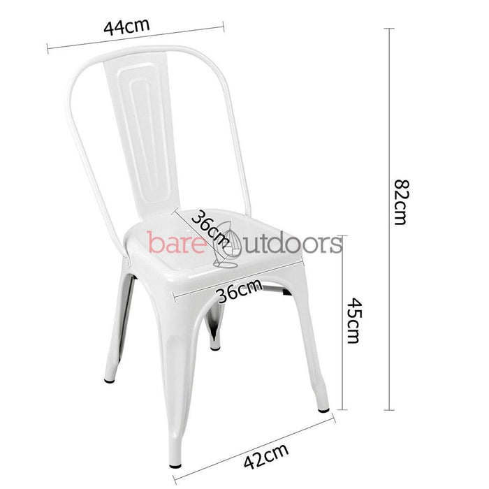 Replica Tolix Chair - White - Bare Outdoors