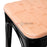 Replica Tolix Chair Timber Top - Black - Bare Outdoors