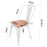 Set of 4 - Replica Tolix Chair Timber Top - White - Bare Outdoors