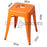 Replica Tolix Bar Stool 45cm - Orange - Bare Outdoors