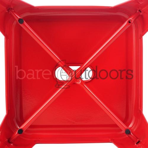 Replica Tolix Bar Stool 45cm - Red - Bare Outdoors