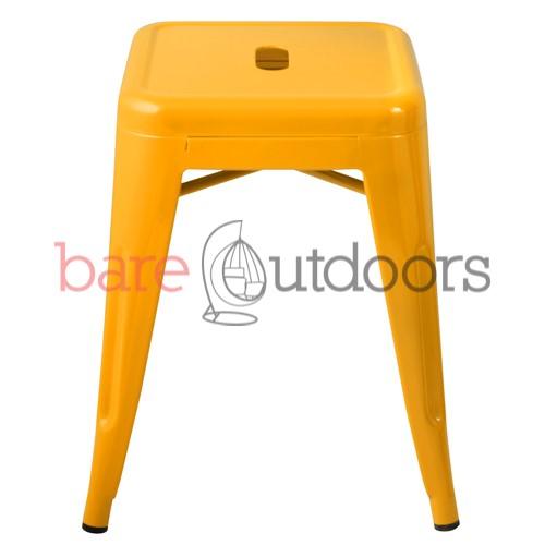 Replica Tolix Bar Stool 45cm - Yellow - Bare Outdoors
