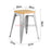 Replica Tolix Bar Stool 45cm - Timber Seat - Galvanized - Bare Outdoors