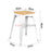 Replica Tolix Bar Stool 45cm - Timber Seat - White - Bare Outdoors