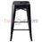 Replica Tolix Bar Stool 66cm - Black - Bare Outdoors