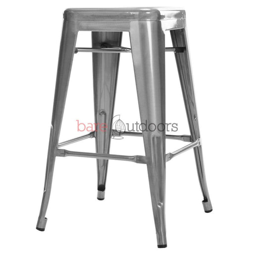 Replica Tolix Bar Stool 66cm - Galvanized - Bare Outdoors