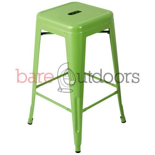 Replica Tolix Bar Stool 66cm - Green - Bare Outdoors