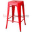 Replica Tolix Bar Stool 66cm - Red - Bare Outdoors