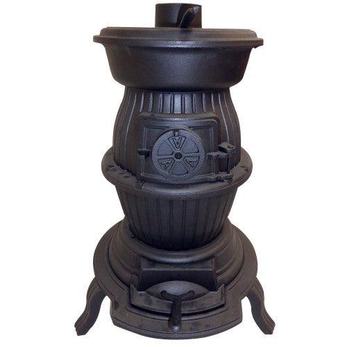 Sarsden Cast Iron Pot Belly Wood Heater - Bare Outdoors