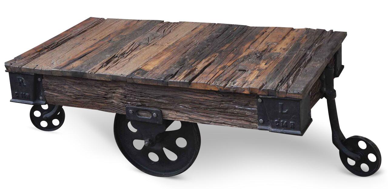 Montreal Vintage Railway Sleeper Timber Coffee Table - Bare Outdoors