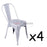 Set of 4 - Replica Tolix Chair - Silver - Bare Outdoors
