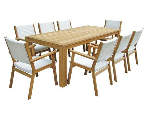 Anglesea 8 Seat Outdoor Dining Setting - Bare Outdoors